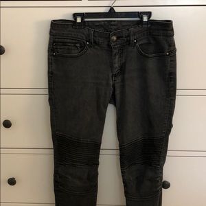 Faded Black Seven7 Moto Skinny Jeans